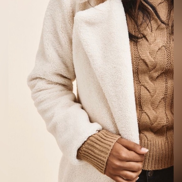 SHERPA TEDDY COAT - CREAM - Picture 2 of 4